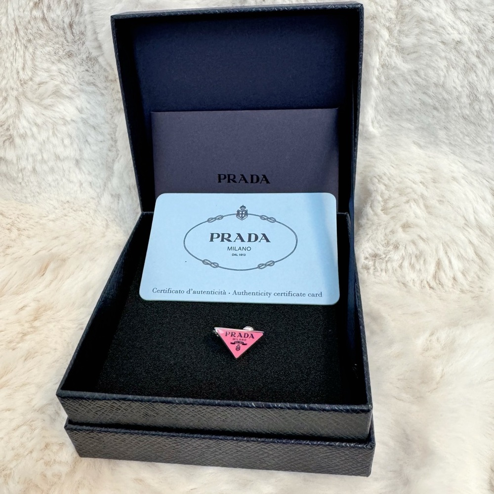 Prada Enamel Symbole Single Clip-On Earring - Picture 3 of 10